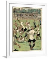 Football Match, Klodshans-Rasmus Christiansen-Framed Art Print