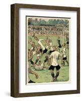 Football Match, Klodshans-Rasmus Christiansen-Framed Art Print