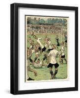 Football Match, Klodshans-Rasmus Christiansen-Framed Art Print