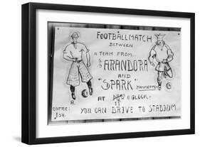 Football Match Poster, Hammerfest, Northern Norway, 1929-null-Framed Giclee Print