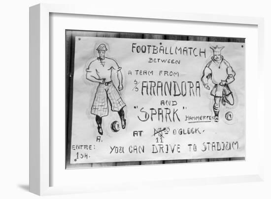 Football Match Poster, Hammerfest, Northern Norway, 1929-null-Framed Giclee Print