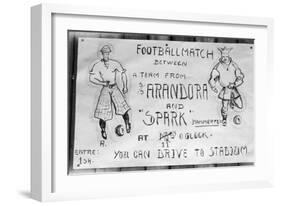 Football Match Poster, Hammerfest, Northern Norway, 1929-null-Framed Giclee Print