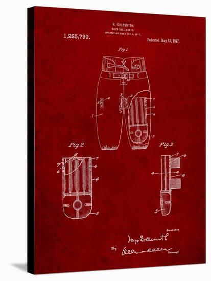 Football Pants Patent Print-Cole Borders-Stretched Canvas