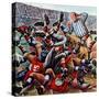 "Football Pile-up," October 23, 1948-Constantin Alajalov-Stretched Canvas