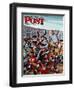 "Football Pile-up," Saturday Evening Post Cover, October 23, 1948-Constantin Alajalov-Framed Giclee Print