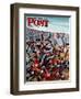 "Football Pile-up," Saturday Evening Post Cover, October 23, 1948-Constantin Alajalov-Framed Premium Giclee Print