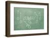 Football Play Drawn on Old Chalkboard-klikk-Framed Photographic Print