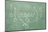 Football Play Drawn on Old Chalkboard-klikk-Mounted Photographic Print