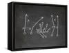 Football Play Strategy Drawn Out On A Chalk Board-Phase4Photography-Framed Stretched Canvas