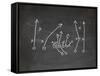 Football Play Strategy Drawn Out On A Chalk Board-Phase4Photography-Framed Stretched Canvas