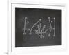 Football Play Strategy Drawn Out On A Chalk Board-Phase4Photography-Framed Art Print