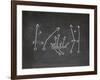 Football Play Strategy Drawn Out On A Chalk Board-Phase4Photography-Framed Art Print