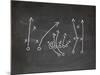 Football Play Strategy Drawn Out On A Chalk Board-Phase4Photography-Mounted Art Print