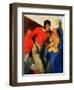 "Football Player and Fan,"October 1, 1926-McClelland Barclay-Framed Giclee Print