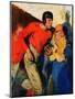 "Football Player and Fan,"October 1, 1926-McClelland Barclay-Mounted Giclee Print