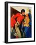"Football Player and Fan,"October 1, 1926-McClelland Barclay-Framed Giclee Print