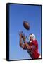 Football Player Catching a Football-DLILLC-Framed Stretched Canvas