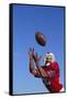 Football Player Catching a Football-DLILLC-Framed Stretched Canvas