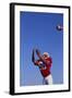 Football Player Catching a Football-DLILLC-Framed Photographic Print