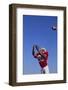 Football Player Catching a Football-DLILLC-Framed Photographic Print