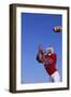 Football Player Catching a Football-DLILLC-Framed Photographic Print