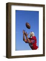 Football Player Catching a Football-DLILLC-Framed Photographic Print