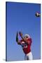 Football Player Catching a Football-DLILLC-Stretched Canvas
