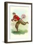 Football Player, Cornell, New York-null-Framed Art Print