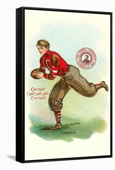 Football Player, Cornell, New York-null-Framed Stretched Canvas
