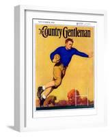 "Football Player," Country Gentleman Cover, November 1, 1931-John Newton Howitt-Framed Giclee Print