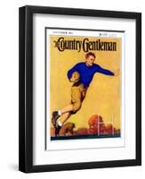 "Football Player," Country Gentleman Cover, November 1, 1931-John Newton Howitt-Framed Premium Giclee Print