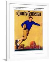 "Football Player," Country Gentleman Cover, November 1, 1931-John Newton Howitt-Framed Giclee Print