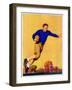 "Football Player,"November 1, 1931-John Newton Howitt-Framed Giclee Print