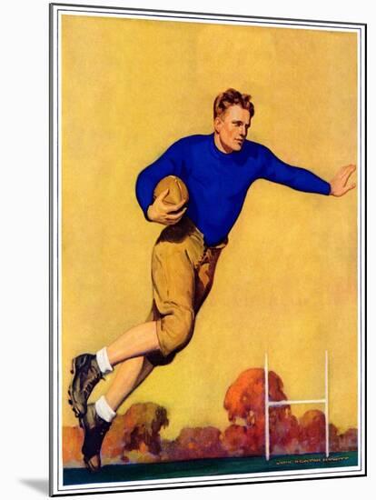 "Football Player,"November 1, 1931-John Newton Howitt-Mounted Giclee Print