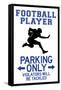 Football Player Parking Only Plastic Sign-null-Framed Stretched Canvas