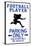 Football Player Parking Only Plastic Sign-null-Stretched Canvas