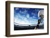 Football Player Raises His Helmet before an Important Game-yobro-Framed Photographic Print