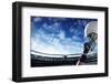 Football Player Raises His Helmet before an Important Game-yobro-Framed Photographic Print