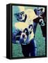 Football Player Running with The Ball-null-Framed Stretched Canvas