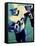 Football Player Running with The Ball-null-Framed Stretched Canvas