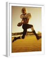 Football Player Running with The Ball-null-Framed Premium Photographic Print