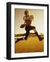 Football Player Running with The Ball-null-Framed Photographic Print