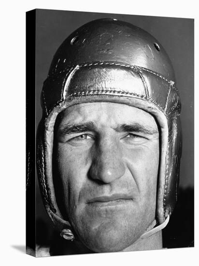 Football Player Sam Baugh of the Washington Redskins, Wearing His Helmet-Carl Mydans-Stretched Canvas