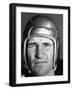 Football Player Sam Baugh of the Washington Redskins, Wearing His Helmet-Carl Mydans-Framed Photographic Print