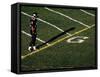 Football Player Standing at the Goal Line-null-Framed Stretched Canvas