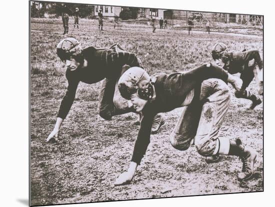 Football Players, Early 1900S-Marvin Boland-Mounted Giclee Print