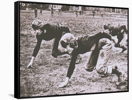 Football Players, Early 1900S-Marvin Boland-Framed Stretched Canvas