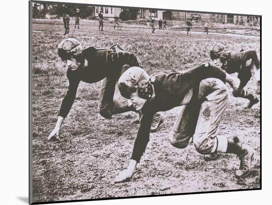 Football Players, Early 1900S-Marvin Boland-Mounted Giclee Print