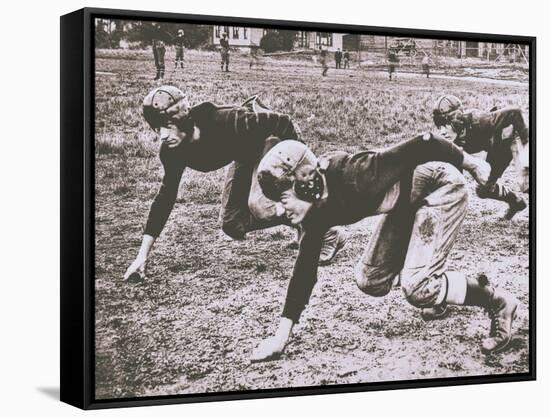 Football Players, Early 1900S-Marvin Boland-Framed Stretched Canvas