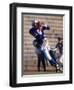 Football Players in Action-null-Framed Photographic Print